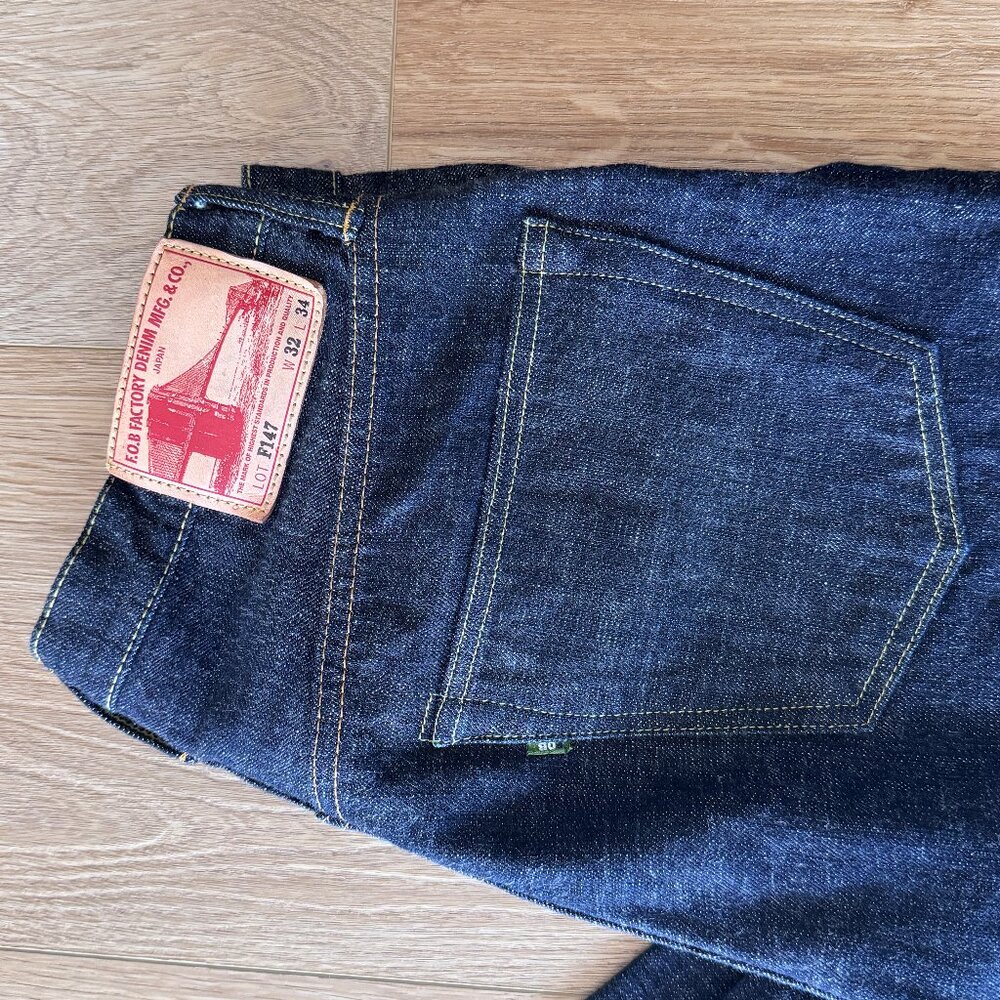 FOB FACTORY "F147" Selvedge Denim 5P Size 32 RP200 - Made in Japan - Picture 4 of 5